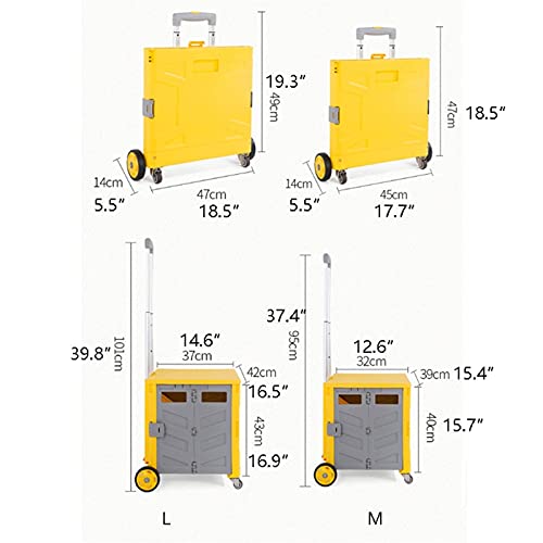 Einkaufswagen, faltbarer Einkaufswagen auf Rädern, faltbarer Einkaufswagen mit Teleskopgriff für Einkaufsgepäck… – Bild 4