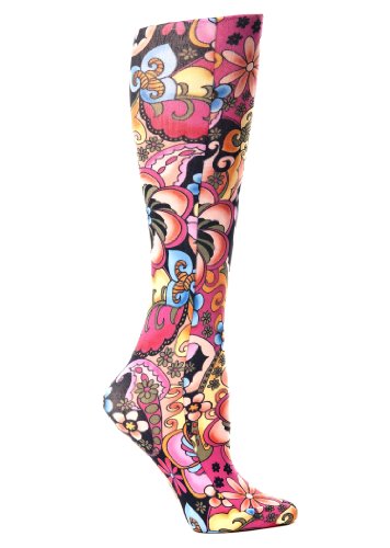 Image of Celeste Stein Therapeutic Graduated Women Compression Socks, Diabetic Socks For Womens, 8-15 mmHg For Regular Calf