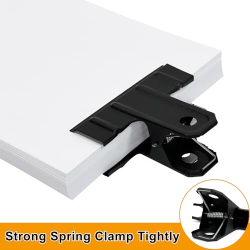 POERMA Large Bulldog Clips 8 Pack, 120mm/ 4.7inch Binder Clips, Metal Hinge Clips for Crafts Drawings, School & Office Supplies - Image 3