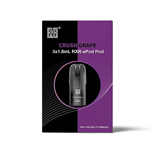 RXR 3pcs Disposable Vape Pod E Cigarettes Vape Pen Pod, No Nicotine (Crush Grape) VapeCloud UK