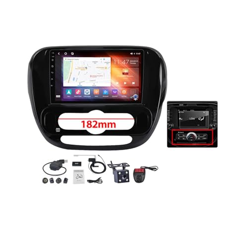 Generisch Kia Soul 2013–2019 Android 12-Autoradio mit 9-Zoll-Touchscreen, CarPlay & Android Auto, GPS, Bluetooth 5.0, 4G-WLAN, FM/AM-HiFi-Radio, Überwachungskamera (A, M800S)
