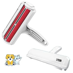 Lyson-Products Pet Hair Remover and Roller, Reusable Animal Hair Removal Brush for Dogs and Cats, Remove Pet Fur from Carpet, Furniture, Rugs, Laundry, Clothes, Bedding, Couch, Sofa