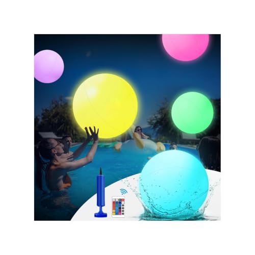 Spardar 9 Pack 16 in LED Beach Balls, with Remote Control, Balloon Pump by Spardar - Used condition - US$40.82