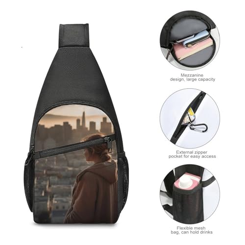 Mochila tipo sling banda cruzada para senderismo casual miniatura 5