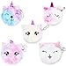 Porte-Monnaie Peluche,Forreen 5Pcs Porte Monnaie Licorne Mini Bourse Coin Pochette pour Clés Creative en Peluche Porte-Monnaie Dessin Animé Mignon Bourse pour Femmes Filles