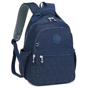 Small Nylon Backpack Casual Daypack Backpacks for Women (DARK BLUE)