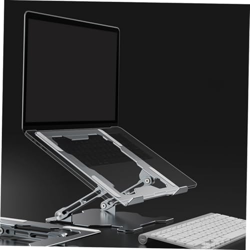Soporte ajustable de aluminio para laptop color plata miniatura 5