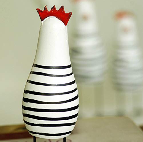 Figurines en bois poulet (lot de 3) pour la décoration de table rustique