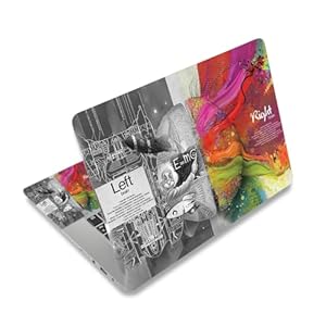 Laptop Decal Sticker Skin Cover, 11.6”12" 13" 13.3" 14" 15" 15.4" 15.6 Laptop Netbook Vinyl Skin Sticker Cover Art Notebook PC Protector (2 Wrist Pad Included), Removable Reusable, Right & Left Brain