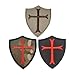 EmWoot 2PCS Knights Templar Cross Patches Knight Patch Embroidered Morale Patch Hook and Loop(Khaki)