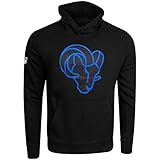 Colour: Black New Era NFL LOS Angeles RAMS Outline Graphic Hoodie Pullover, Größe:S