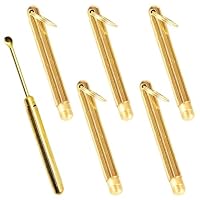 DGHEGDUI 6 Goldene Mini-Löffel, Faltbarer Löffel-Anhänger-Anhänger, Spezieller Löffel Zum Würzen, Haushaltsküchenbedarf.