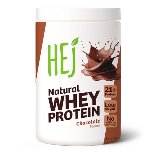 HEJ Whey Protein Pulver - Eiweißpulver für Muskelaufbau & Fitness - 22g Eiweiß pro Portion - Als Shake oder Zutat - Chocolate 900g