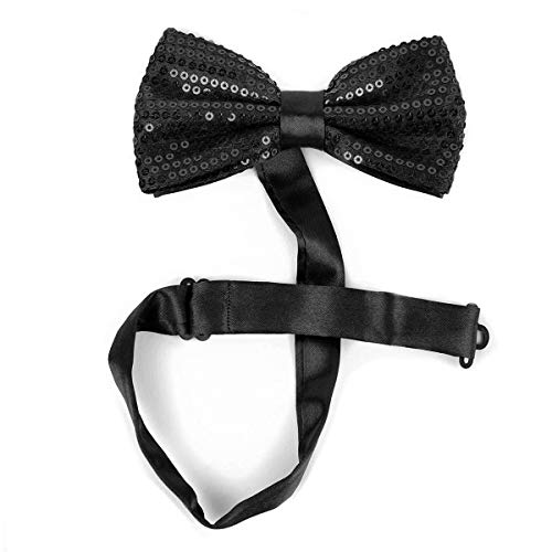 Men's Pre-Tied Shiny Sequin Banded Bow Ties - Fancy Bowties For Men + Formal Accessories #TOP4