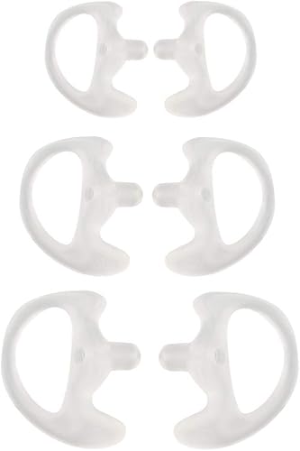Miniatura 10 de AIRSN Earmold - Kit de audio de repuesto para auriculares Motorola Kenwood de dos vías, tubo de bobina acústica de aire (rosa, 3 pares, pequeño,