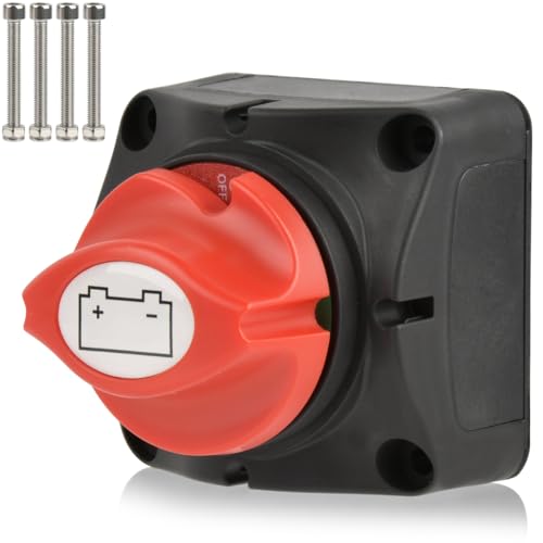 Cabilock Interruttore Staccabatteria 12V-48V Con Coperchio Protettivo – Isolatore Di Sicurezza Per Camper, Barca, ATV E Auto