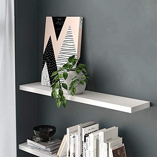 Set van 3 zwevende wandplanken, houten planken voor aan de muur, plank voor thuisopslag, displayplanken met onzichtbare… - Afbeelding 6