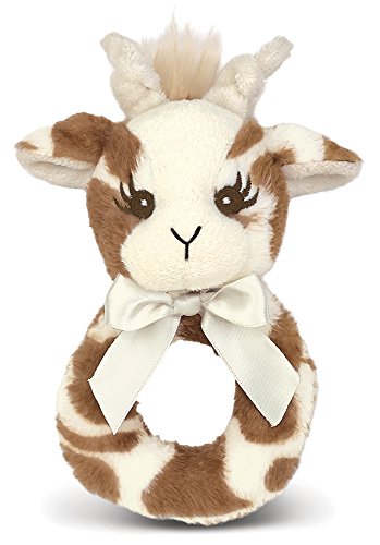 Bearington Baby Lil' Patches Plush Stuffed Animal Giraffe Soft Ring Rattle 5.5" #TOP30