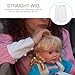 6pcs Hair Doll Straight Doll Hair Wefts Doll DIY Wig Doll Making Straight Wigs DIY Doll Wig Straight Hair Wig Doll Wigs Hair Row 15c White Multicolor High-Temperature Wefts