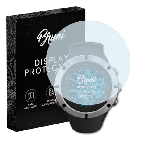 Bruni Película Protectora compatible con Suunto Ambit 2 Protector Película, claro Lámina Protectora (2X)
