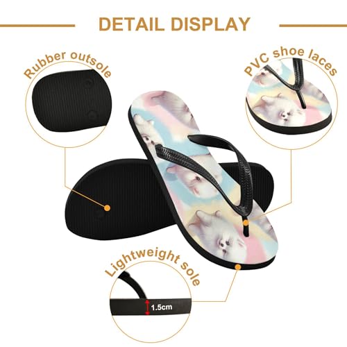 Burbuja Puppy Flip Flops for Women Men, Soft Thong Sandals Rubber Slippers for Pool Beach Essentials3