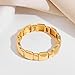 FAMARINE Bangle Bracelet for Women, Square Stretchable Bracelet Chunky Love Bracelets Stretch Stack Adjustable Bangles