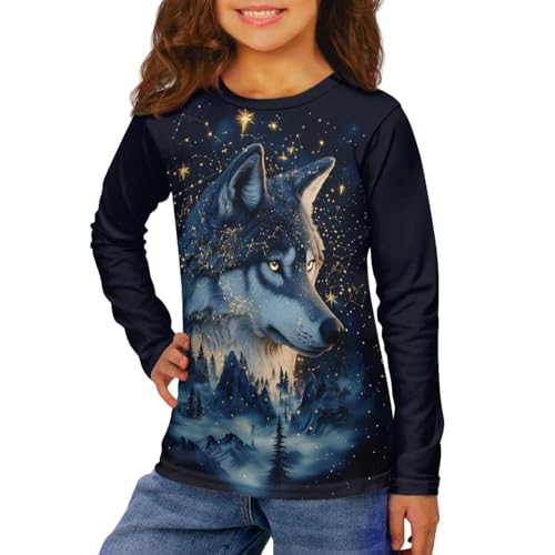 Image of Uourmeti Long Sleeve Tops for Boys Graphic T Shirts Teen Girls Active Pullover Tees