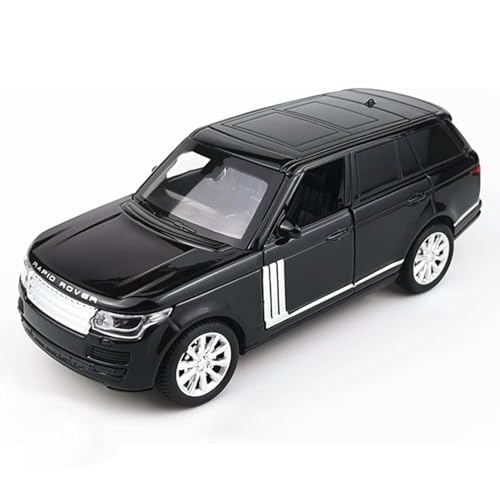 Image of Diecast 1:32 Range Rover Metal Car Die Cast Metal Toy Car Model Car Light Sound Pullback Openable Door Car for Kids (Black)
