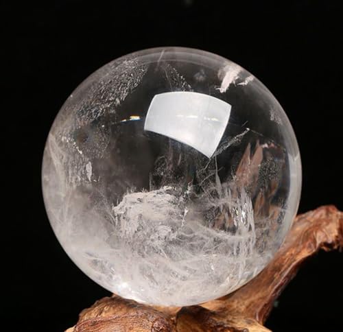 Boule de cristal de quartz blanc 100mm avec support pour feng shui