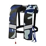 Chaleco salvavidas para adultos | Chaleco de natación inflable para salvar vidas | Chaleco de natación de seguridad para entusiastas de los deportes acuáticos para el trabajo marino, kayak