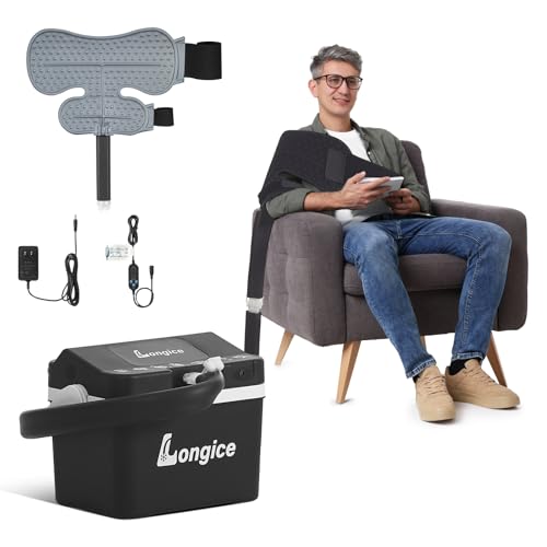 Longice Ice Therapy Machine for Shoulder Cold Therapy Unit with Programmable Timer Cold Therapy System with Shoulder Ice Pack Ice Therapy Machine for Shoulder After Surgery (Black)