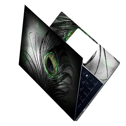 Image of Full Laptop Skin Stickers HD Quality Sticker for Laptops Upto 15.6 inch (Dustproof|Waterproof|Scratchproof|Reusable) - BE PCOCK FTHR FL