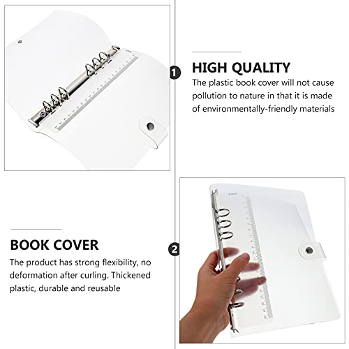 Cabilock 6- Anéis Anéis de Encadernação Diário Tampa Transparente Macio PVC Protetor Tampa Do Cadern