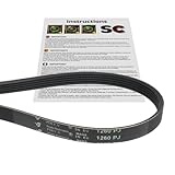 SC Solocorreas - Waschmaschinen-Schlitzriemen 1260 J, Schwarz