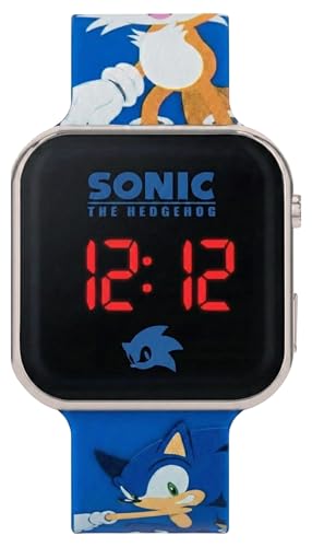 Clondo Montre numérique LED pour enfant et fille, fonction date, format 12/24 heures, Sonic