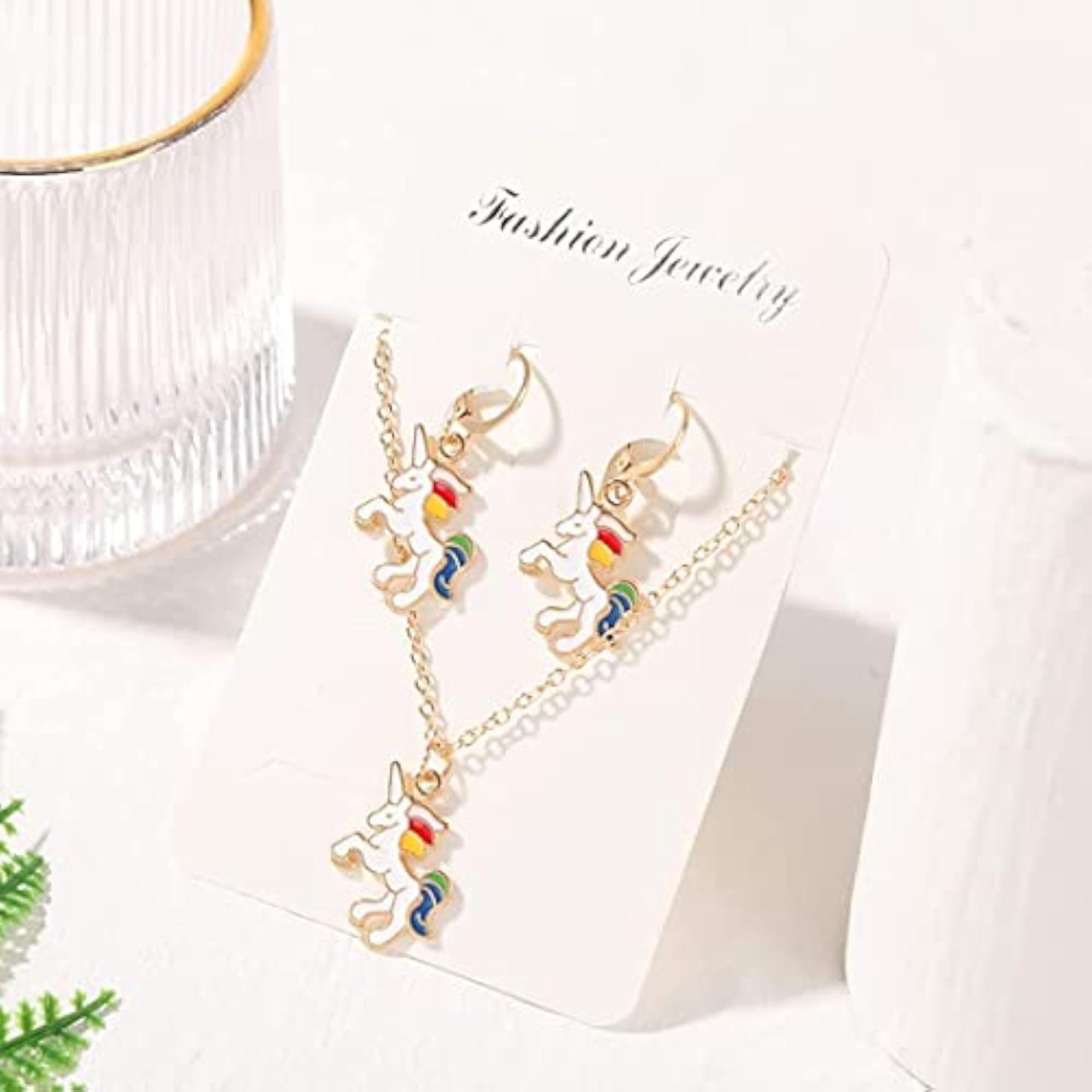 Kids' Unicorn Chain Pendant Locket Set