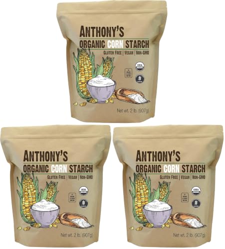 Image of Anthony's Organic Corn Starch, Gluten-free, Vegan and Non-GMO (Pack of 3)