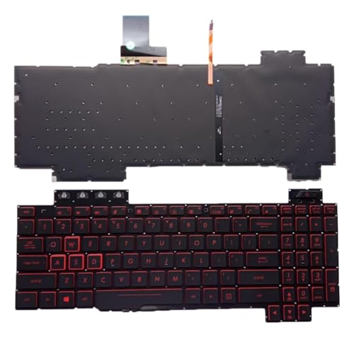 Clavier rétroéclairé pour TUF Gaming FX505D FX505DT pièce de rechange US Red Key