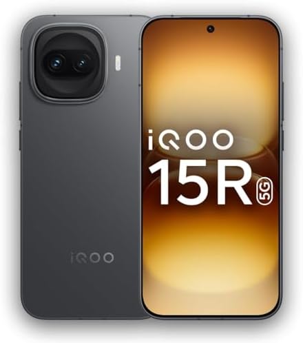 iQOO 15R (Dark Knight, 12GB RAM, 512GB Storage) | Snapdragon® 8 Gen 5 Processor | India’s Slimmest Smartphone in 7600mAh Batt