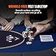 VEVOR Casino Pokertisch Klappbare Tischbeine 1830 x 820 x 720 mm (L x B x H), Faltbarer Pokertisch, Schwarz & Blau Pokerauflage Klapptisch für 8 Spieler, Pokertisch mit Staubschutzhülle Tragbar