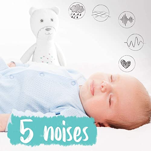 Myhummy Baby Sleep Soother Teddy Bear (Girl) Plush Sound Machine With 5 White Noise Sound Options - 60 Minute Or 12 Hour Continuous Options #TOP1