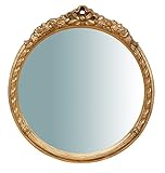 DIVERSI AMBIENTI - Questo specchio dorato grazie alle sua dimensioni si presta come specchio ingresso da parete, specchio da bagno, specchio decorativo o specchio camera da letto da parete.