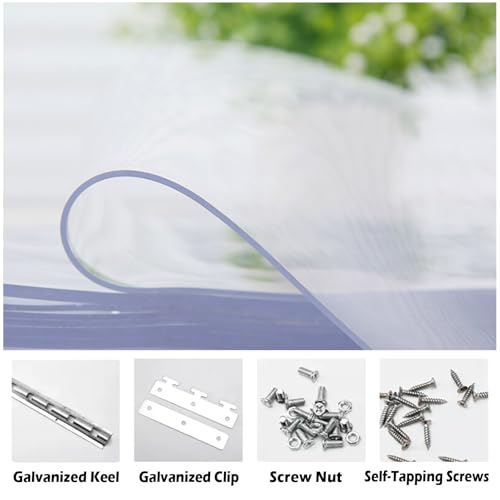 Cortina de tiras de PVC transparente e impermeable de 0,05" de grosor 4