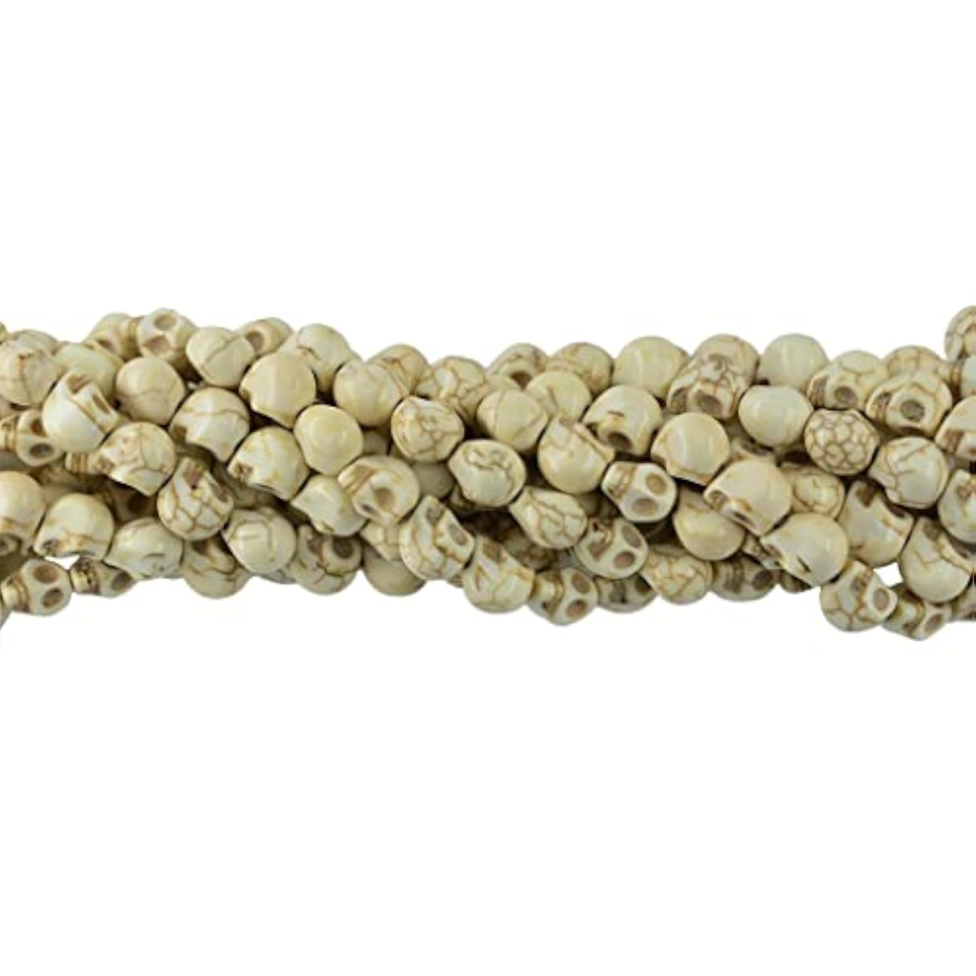 White Howlite Turquoise Carved Skull Spacer Beads for DIY