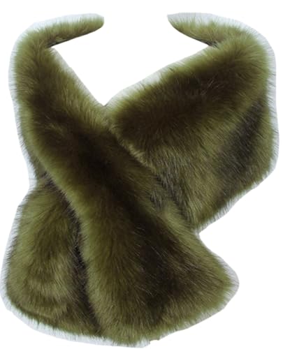 Bridal Faux Fur Shawls and Wraps for Women Weddings Evening Dresses Winter Stole Shrug Long