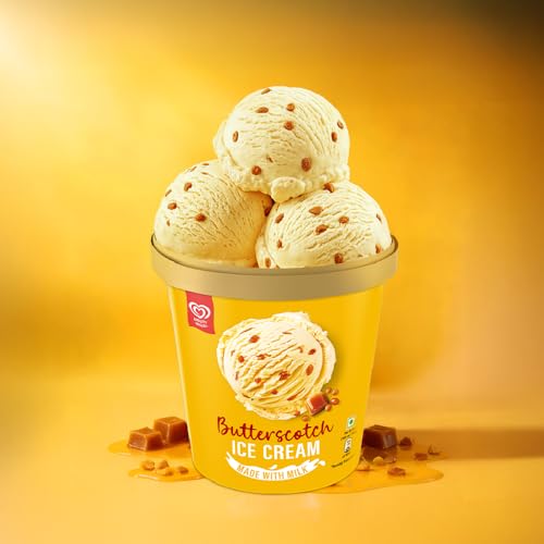 Image of Kwality Wall's The Dairy Factory Butterscotch Icecream Tub, 700 ml
