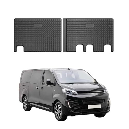 Tapis de Sol Compatible avec Citroen Jumpy 2016-2022 Caoutchouc Noir