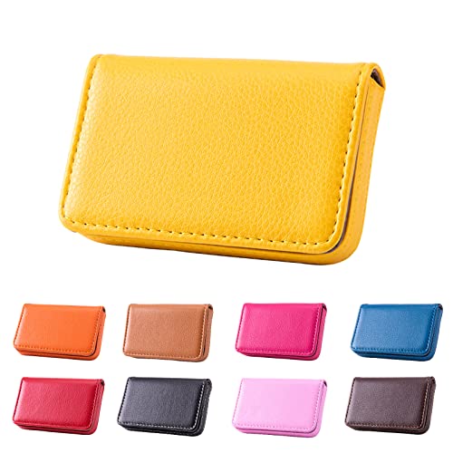 Waylipun Business Card Holder, PU Leather Business Card Case