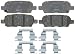ACDelco 14D1288CH Advantage Ceramic Rear Disc Brake Pad Set with Hardware