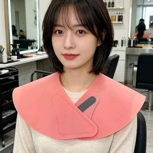 Capa impermeable para corte de cabello, antielectrostática, rosa miniatura 5